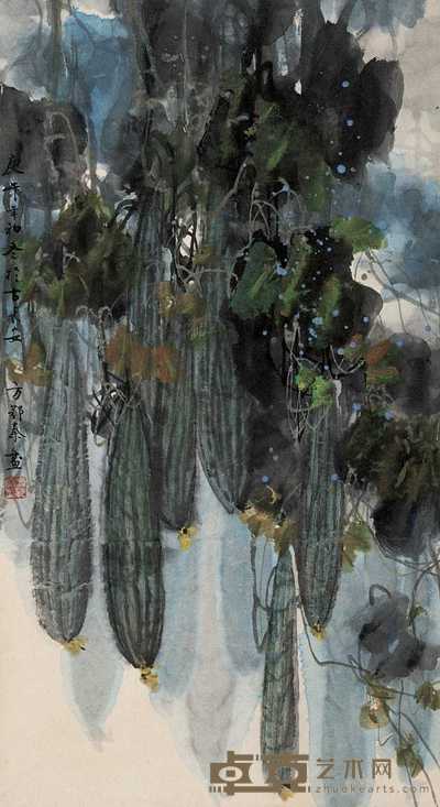 方鄂秦 果 立轴 98×54cm